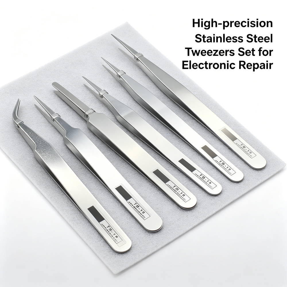Diy Elektronik - Anti-magnetic Stainless Steel Tweezers Kit 6