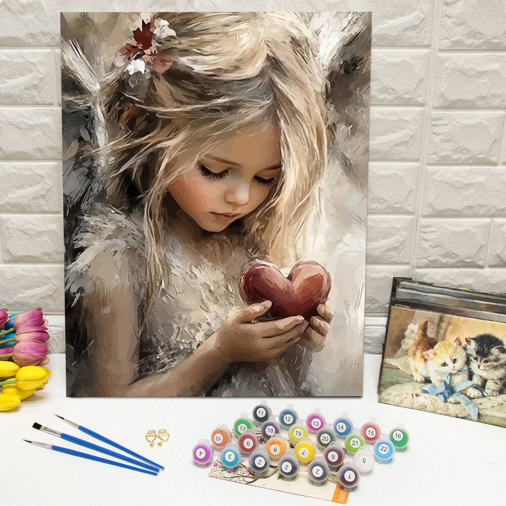 Diy Elektronik - Drawing By Numbers Girl Portrait DIY