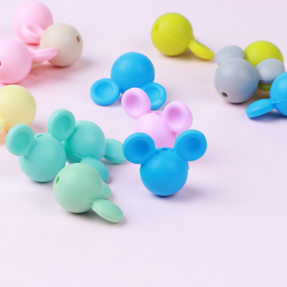 Diy Mouse Electronics - 10pcs Silicone Beads Mouse Head Beads