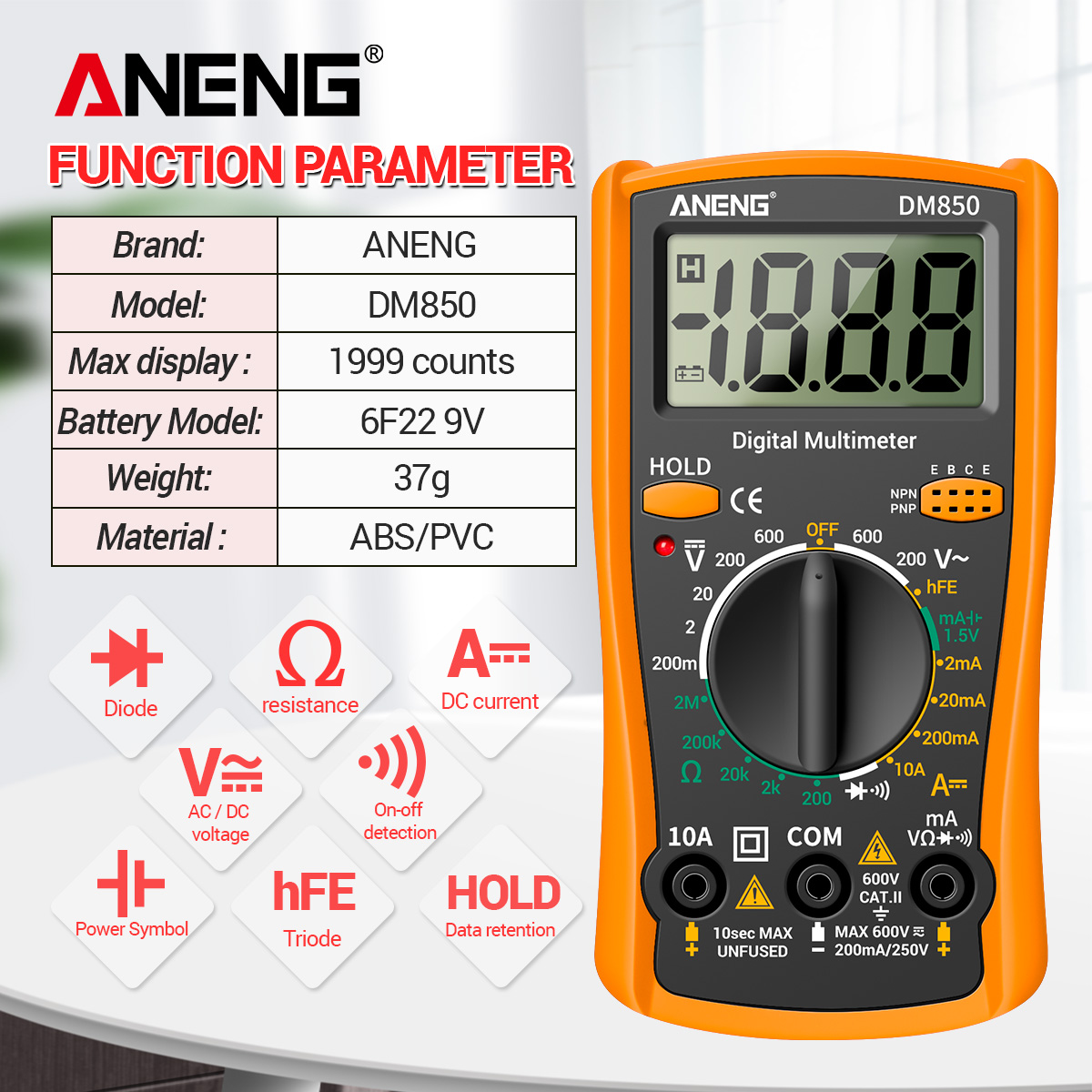 Multi functional digital displ - đánh giá và giá Multimeter Digital