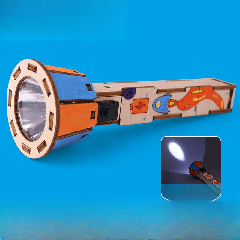 DIY Wooden Flashlight Kit Educ - đánh giá và giá Diy Electronics Projects For Kids