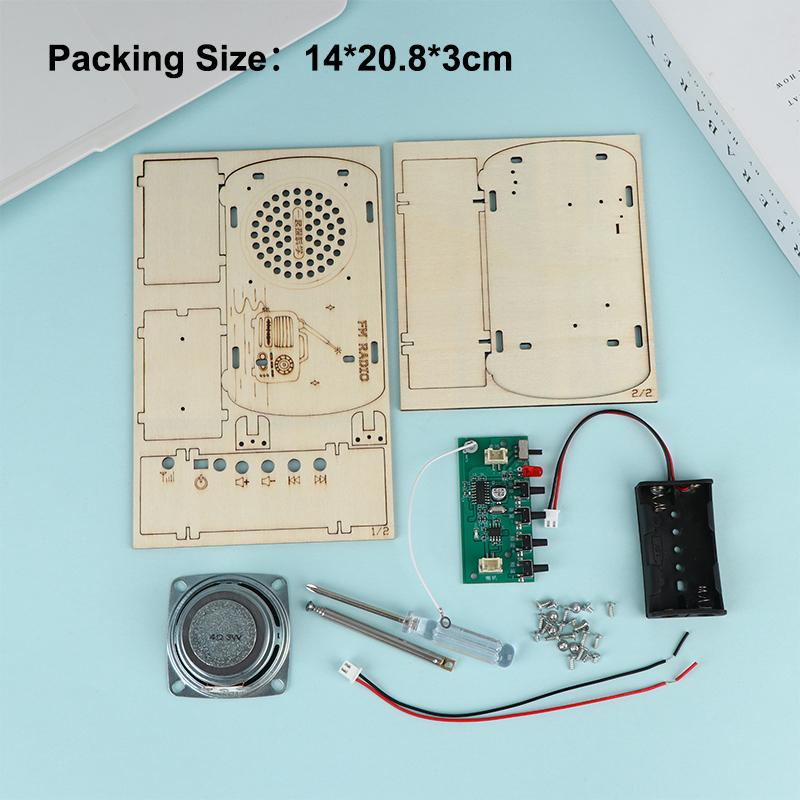 DIY Wooden FM Radio Kit Vintag - đánh giá và giá Diy Electronics Projects For Kids