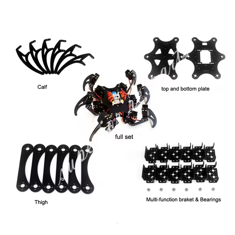 18 DOF Aluminium Hexapod Spide - đánh giá và giá Diy Kit Elektronik