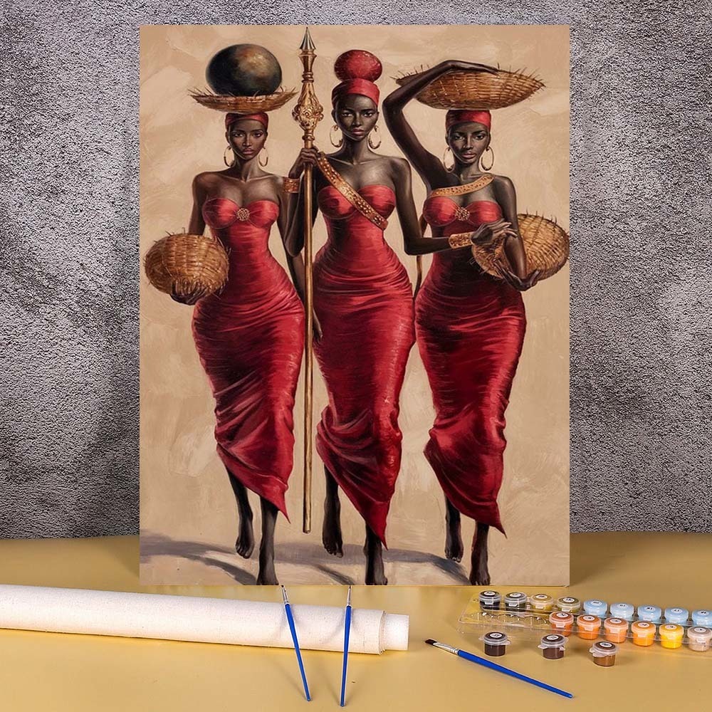 African Woman Paint By Numbers - đánh giá và giá Diy Elektronik