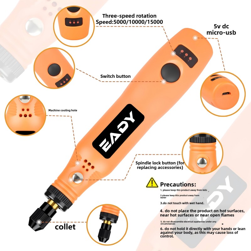 USB Cordless Rotary Tool Kit – - đánh giá và giá Diy Kit Elektronik