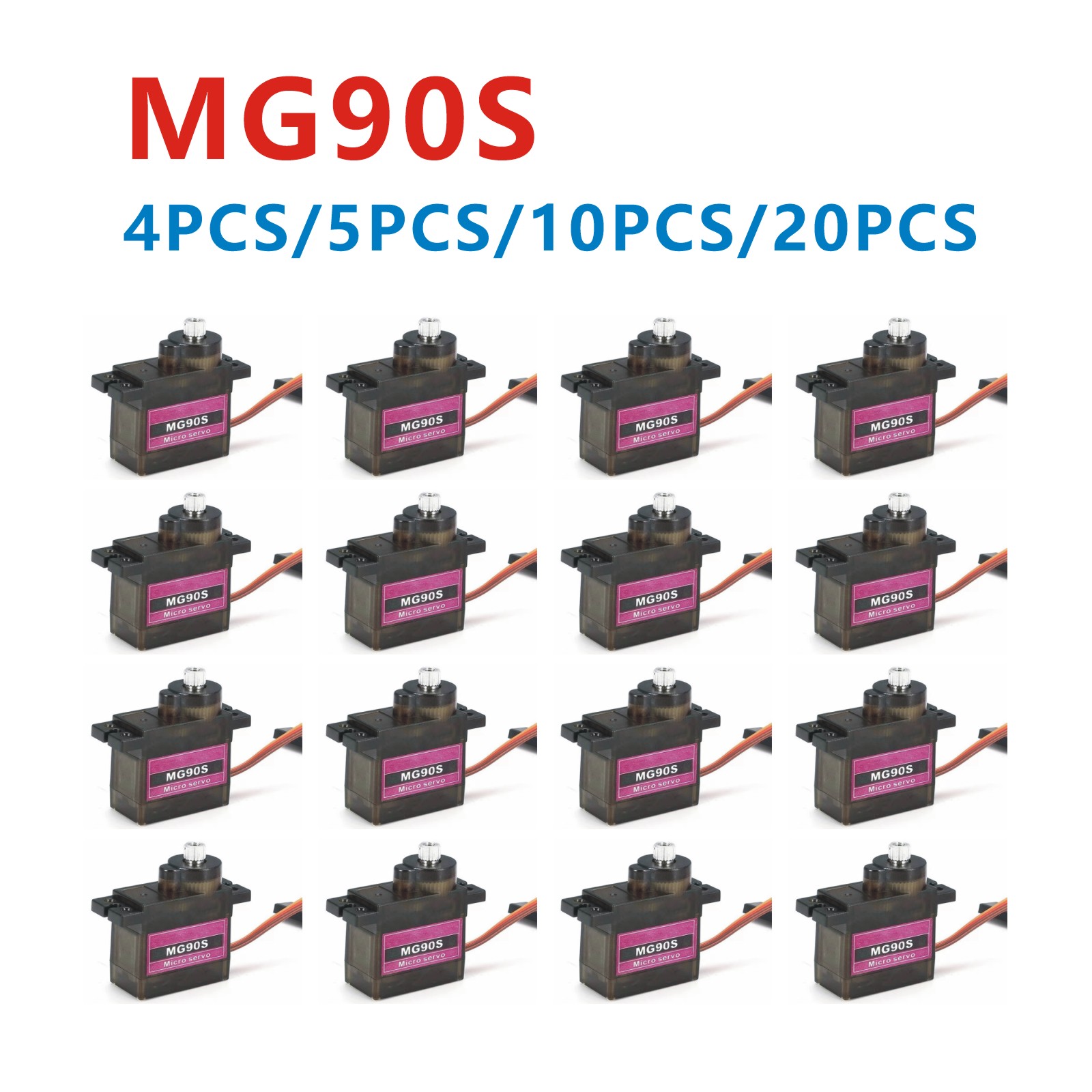 4/5/10/20PCS MG90S Metal Gear  - đánh giá và giá Servo Motor Sg90