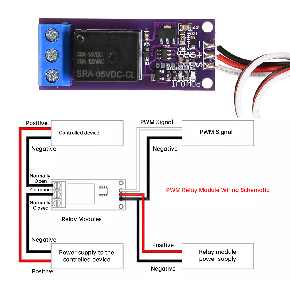 5-12V 20A PWM Relay Switch 1 C - đánh giá và giá Diy Kit Elektronik