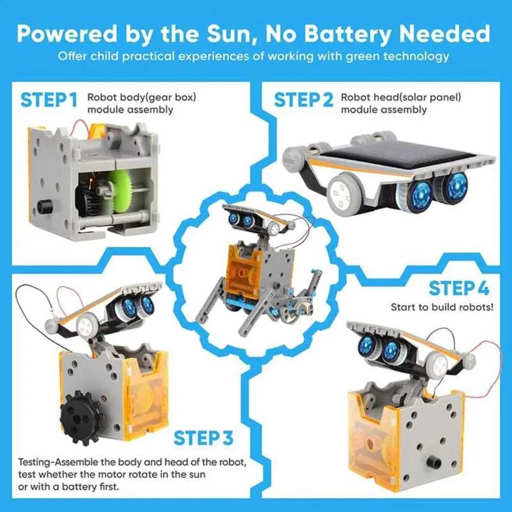 13 in 1 Solar Powered Robot Sc - đánh giá và giá Diy Kit Elektronik